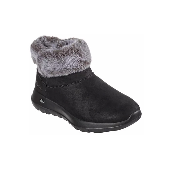 Skechers Women's On The Go Joy Savvy Boots Size 6 Cushioning Black/Fur - Picture 1 of 4